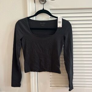 John Galt Scoop Neck Long Sleeve